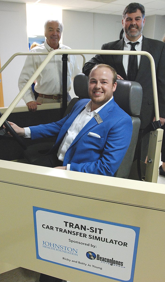 A car simulator, the new feature of The Joint Center’s rehab room. 