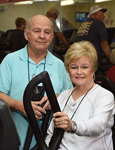 Ronnie & Barbara Hockaday at the gym