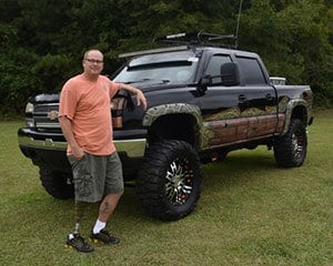 Johs Bailey with his truck