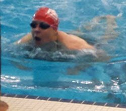 Johnnie Lee in the pool