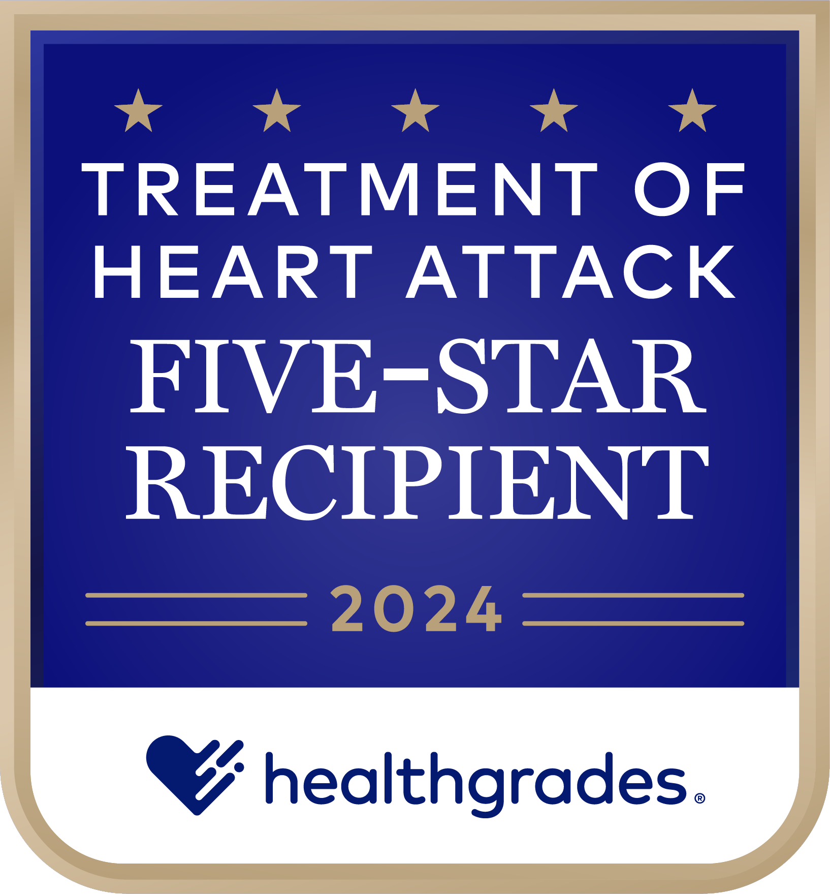 Healthgrades Five Star Treatment of Heart Attack Seal