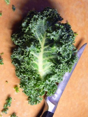 Kale lettuce leaf.