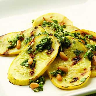 Grilled summer squash