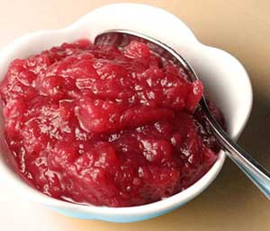 Cran-applesauce bowl.