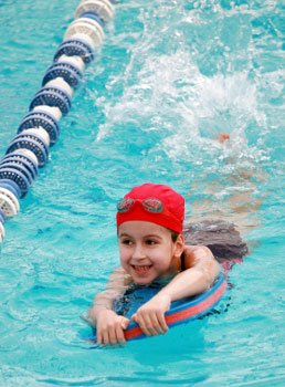 Child swimming