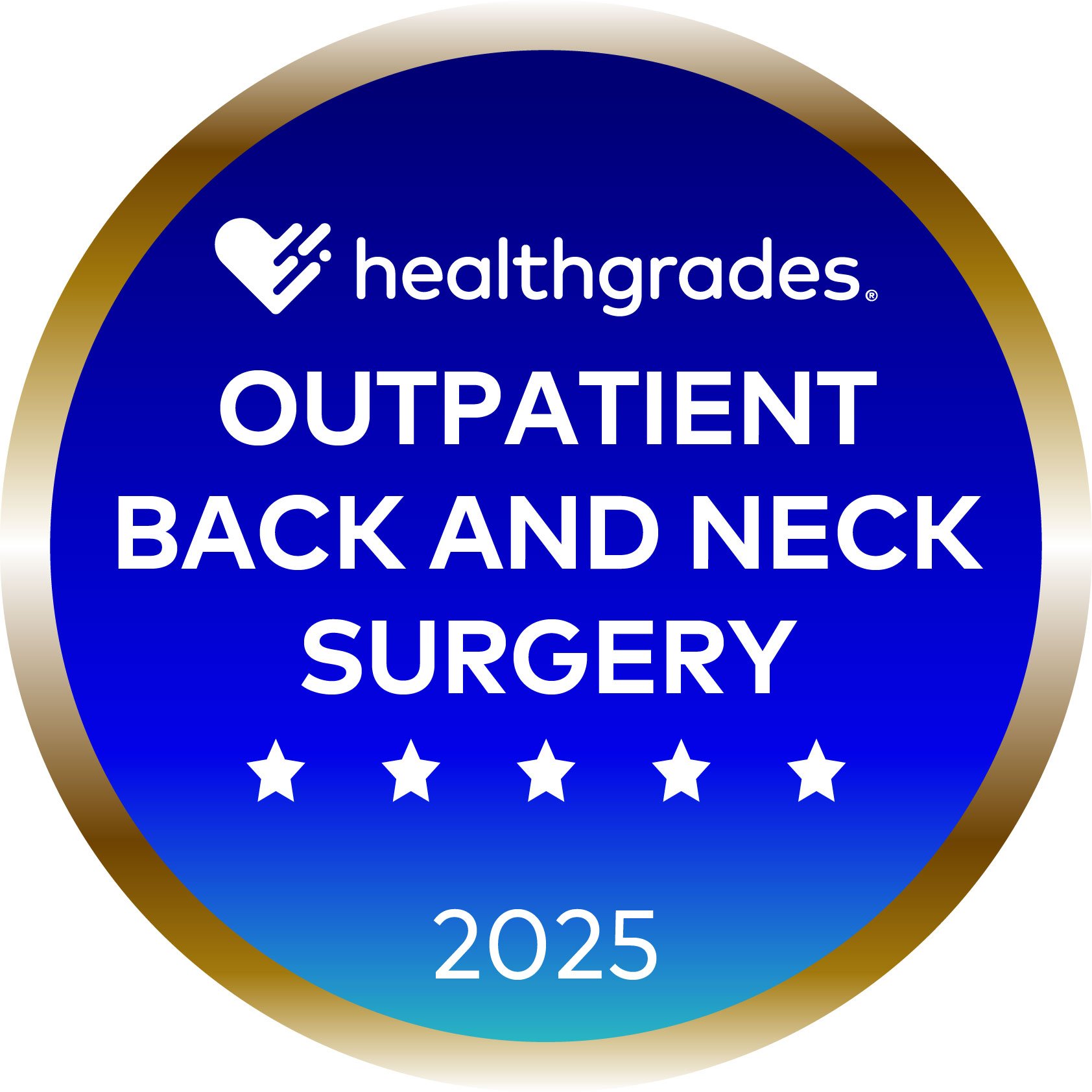 2025 Healthgrades Outpatient Back and Neck Surgery Seal